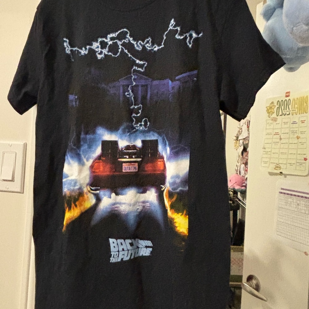 Universal Black Back to the Future Graphic Tee. Unisex
